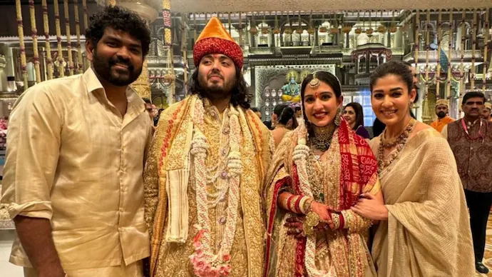 south movie stars attending Anant Ambani's wedding pics